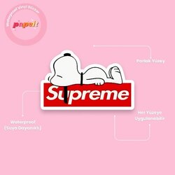 Supreme Snoopy Suya Dayanıklı Sticker