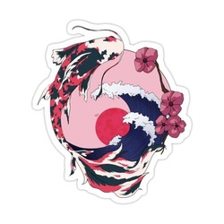 Koi Fish Tekli Sticker