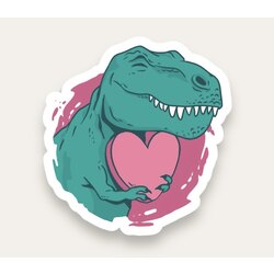 T-Rex with Love Tekli Sticker