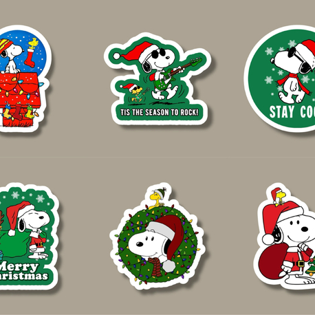 Snoopy Christmas Tekli Sticker Seti