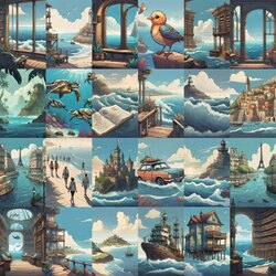 Sea Theme Scrapbook Kağıt Seti(24 adet)