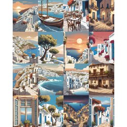 Greece Scrapbook Kağıt Seti(16 adet)