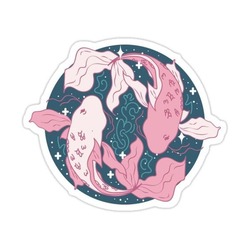Pink Koi Tekli Sticker