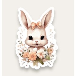 Cute Rabbit Tekli Sticker