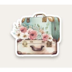 Vintage Luggage Tekli Sticker 