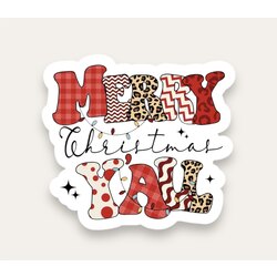 Merry Christmas Yall Tekli Sticker