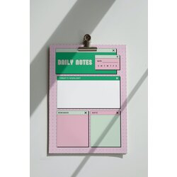 Daily Notes Pink&Green A5 Notepad
