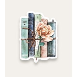 Vintage Watercolor Book Tekli Sticker