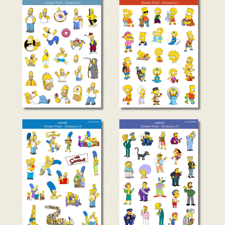 Simpsons 4lü Sticker Pack
