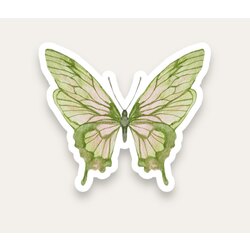 Green Butterfly Tekli Sticker