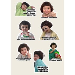 Jin Miran Mood Sticker Seti (7 parça)