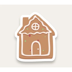 Gingerbread House Tekli Sticker