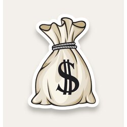 Dollar Bag Tekli Sticker