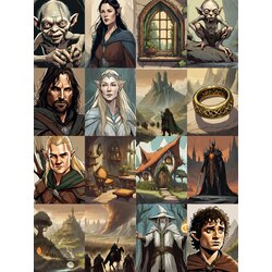 Lord of the rings Scrapbook Kağıt Seti (16 adet)