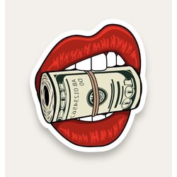 Money Mouth Tekli Sticker
