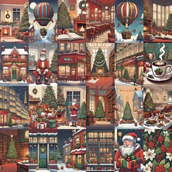 Noel Theme Scrapbook Kağıt Seti(24 adet)