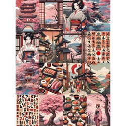 Japan Scrapbook Kağıt Seti(16 adet)