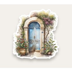 Floral Door Tekli Sticker