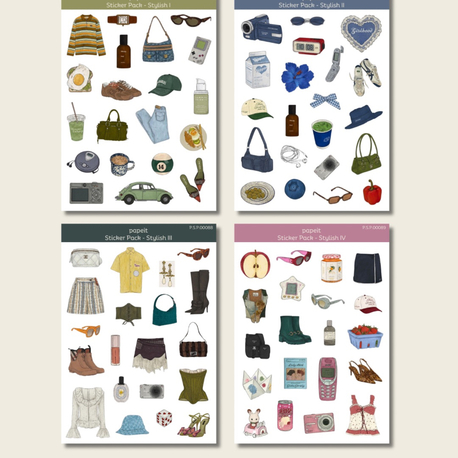 Stylish 4lü Sticker Pack