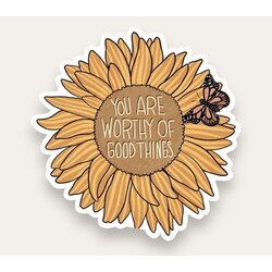You Are Worthy Of Good Things Tekli Sticker