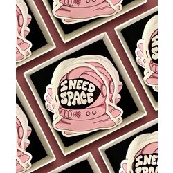 I Need Space Sticker