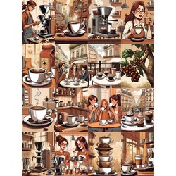 Coffee Lovers Scrapbook Kağıt Seti(16 adet)