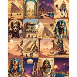 Egypt Scrapbook Kağıt Seti(16 adet)