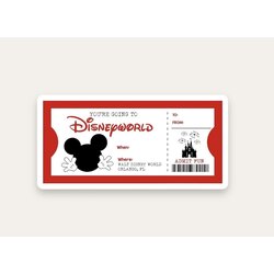 Disney World Ticket Tekli Sticker 