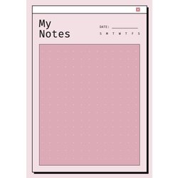 My Notes Pink A5 Notepad