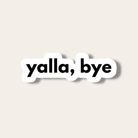 Yalla,bye Tekli Sticker