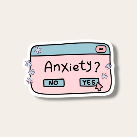 Anxiety Tekli Sticker