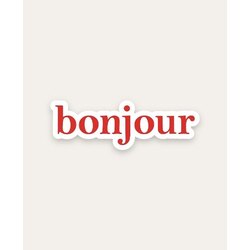 Bonjour Tekli Sticker