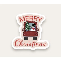 Merry Christmas Car Edition Tekli Sticker