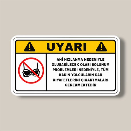 Uyarı Tekli Sticker