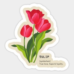 Tulip Tekli Sticker