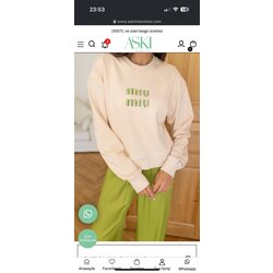 Bej Parlak Yazı Detaylı SweatShirt