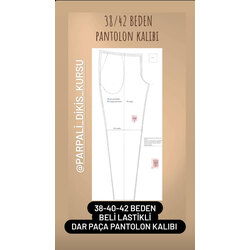 38/42 beden dar paça pantolon kalıbı