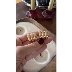 VIP SERİ Gold Üçlü halka Küpe