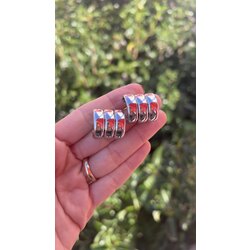 VIP SERİ Silver Üçlü Halka Küpe