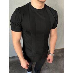 KALIN ŞERİTLİ SİYAH TRİKO