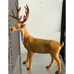 Yılbaşı Çam Ağacı Süsü Geyik 34 Cm Kahve