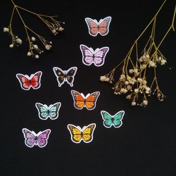 Kelebekler sticker flake seti