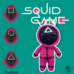 SquidGame Amigurumi Anahtarlık
