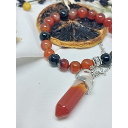 DOĞAL AKİK TAŞI KOLYE BİLEKLİK SET 