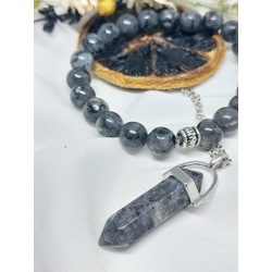 DOĞAL SPEKTROLİT TAŞI KOLYE BİLEKLİK SET 