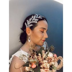 Yaprak desenli saç aksesuarı