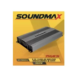 Soundmax Sx-pw5500.5 5500wat Oto Profesyonel Anfi Amplifaktör Bas Kontrol Aparatlı