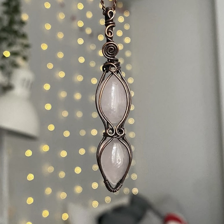Pembe Kuvars Kolye