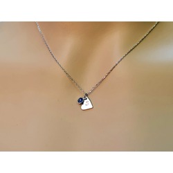 Kişiselleştirilebilir Heart Gümüş Nazar Kolye