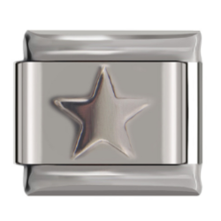 İtalyan Charm - Gri Yıldız (9mm)